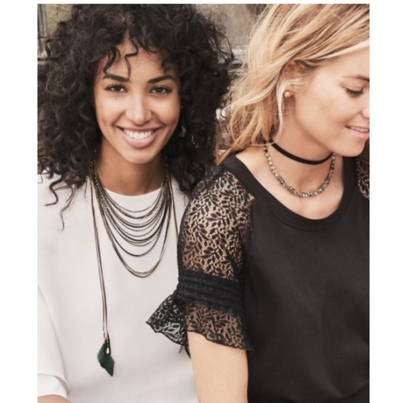 NWT!  Stella & Dot Layered Feather Necklace! - Picture 4 of 10